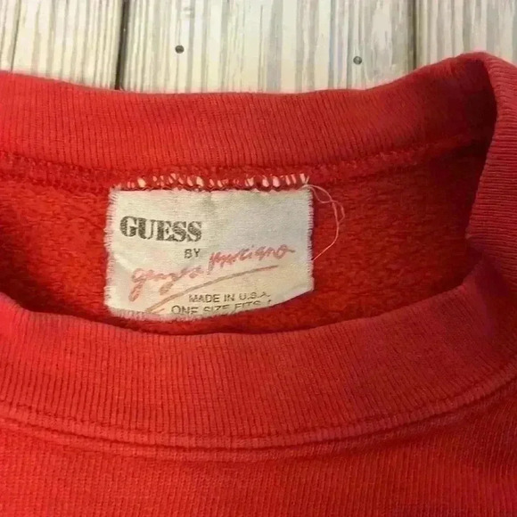 Vintage Guess Jeans Red Sweater - Picture 3 of 5